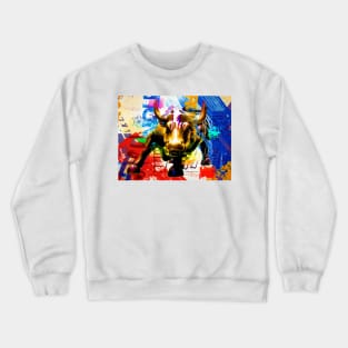 Wall Street Bull Painted Crewneck Sweatshirt